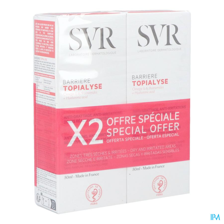 vignette Svr Topialyse Barriere Creme Reparatrice 50ml X2