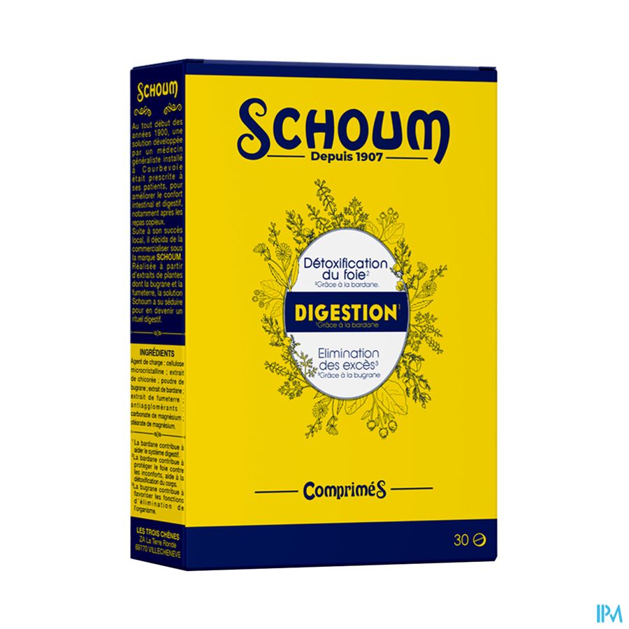 produit SCHOUM DIGESTION COMPRIME BT 30