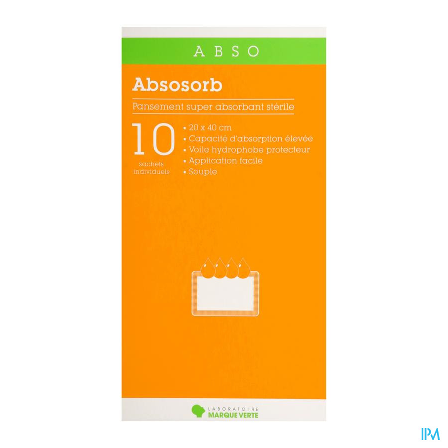 vignette Marque Verte Absosorb Pansement Super Absorbant 20cm X 40cm 10