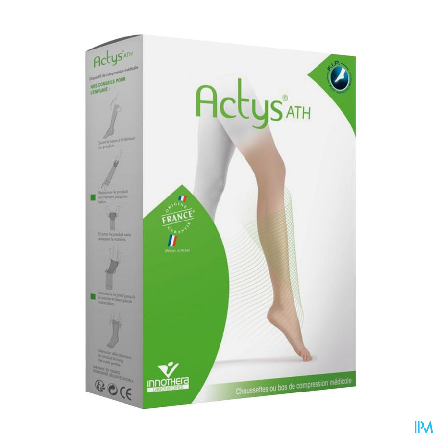 vignette Innothera Actys20 Antithrombose Mi Bas Femme Pied Ouvert Court T2