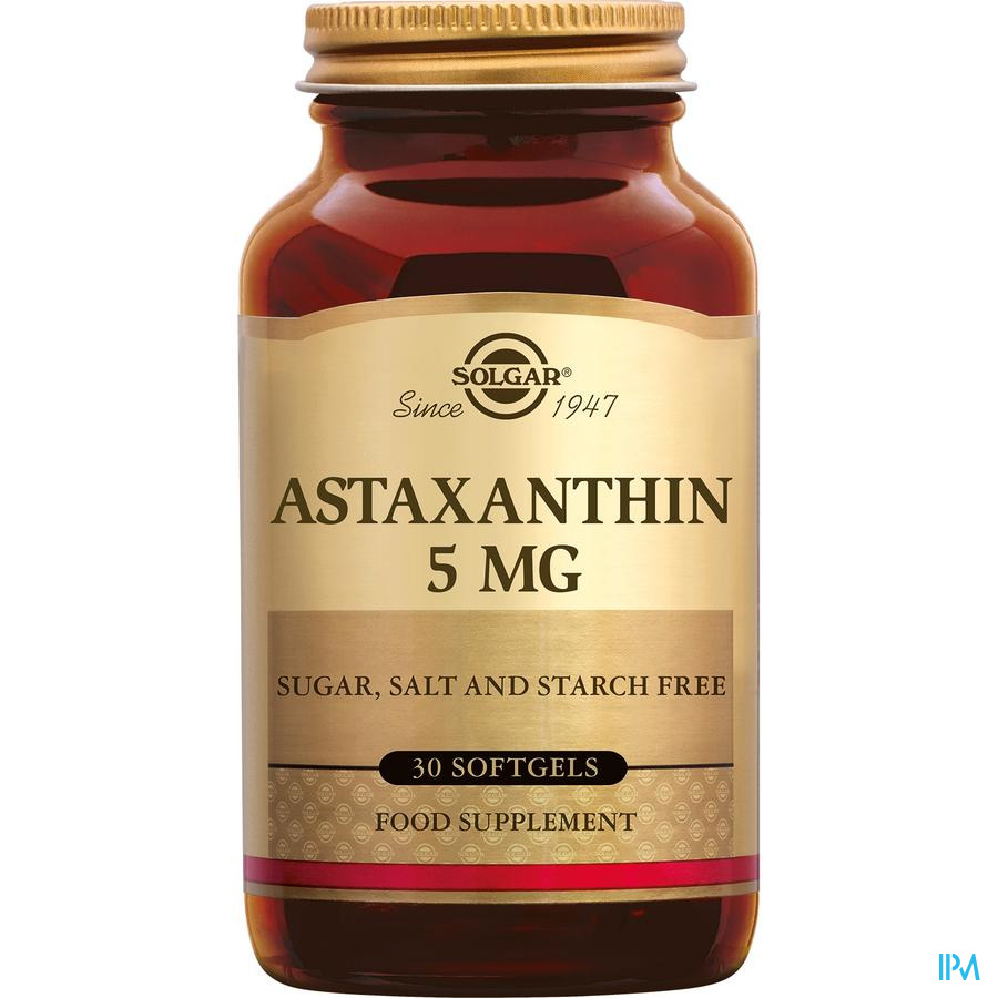 vignette Solgar Astaxanthine Complexe 4mg Capsule Molle 30