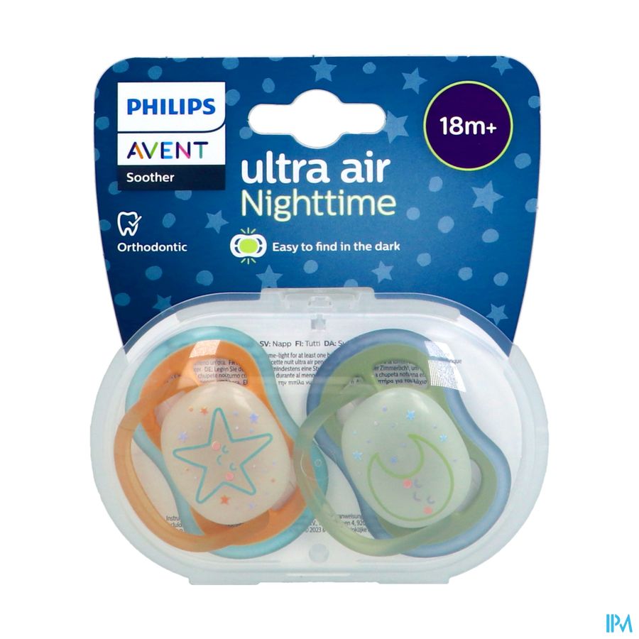 produit AVENT SUCET NUIT 18M+ 1