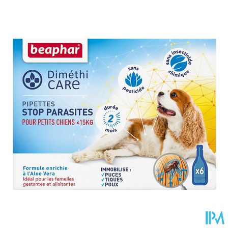 vignette Beaphar Dimethicare Pipette Stop Parasite Pt Chien 1ml5 X6
