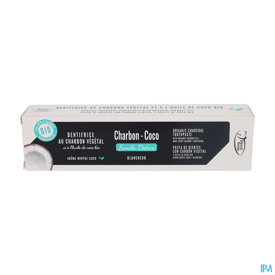 produit DENTI SMILE DENTIFRICE CHARBON-COCO 100G
