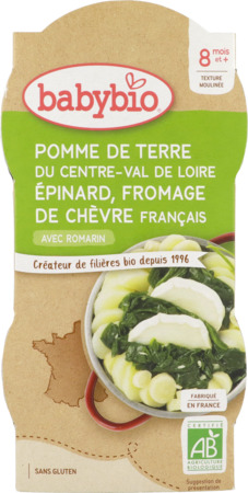 vignette BABYBIO MENU LEG/CHEVRE 2X200G