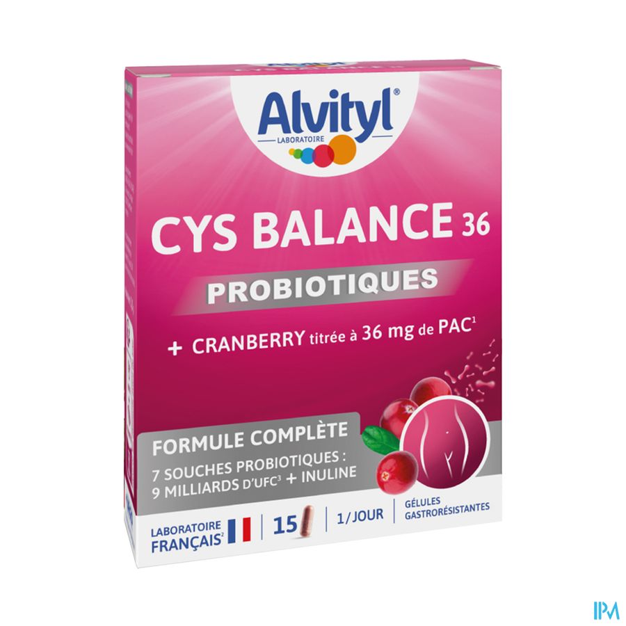 produit Alvityl Cys Balance 36 Gelule Gastroresistante 15