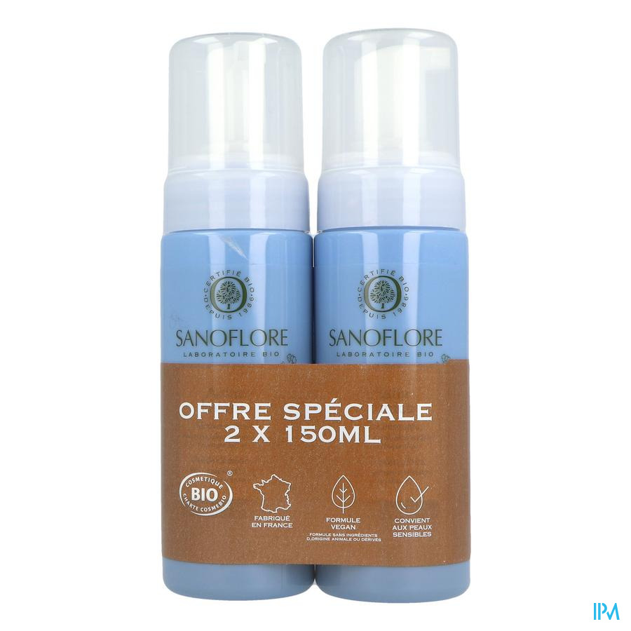 vignette Sanoflore Aciana Botanica Mousse Eau Bio 150ml X2