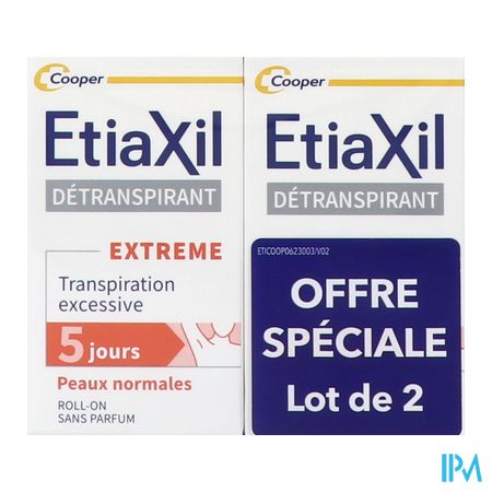 vignette Cooper Etiaxil Detranspirant Aisselles Peaux Normales Roll On 15ml X2