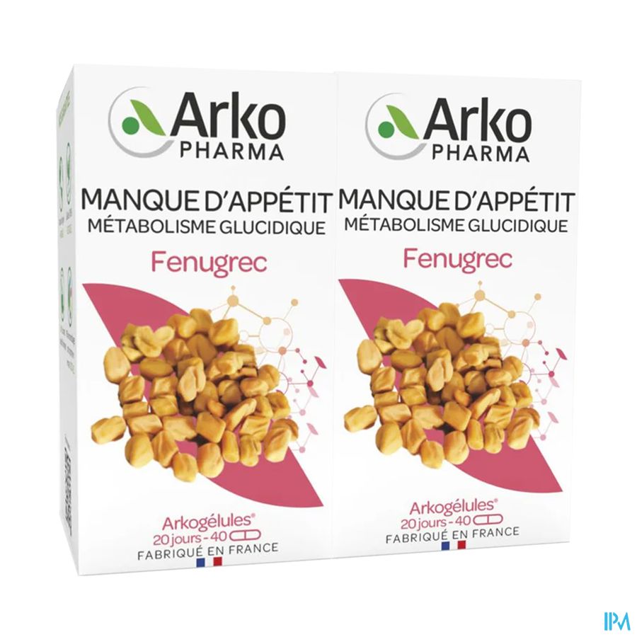 produit ARKOGELULES FENUGREC 40VG LOTX2