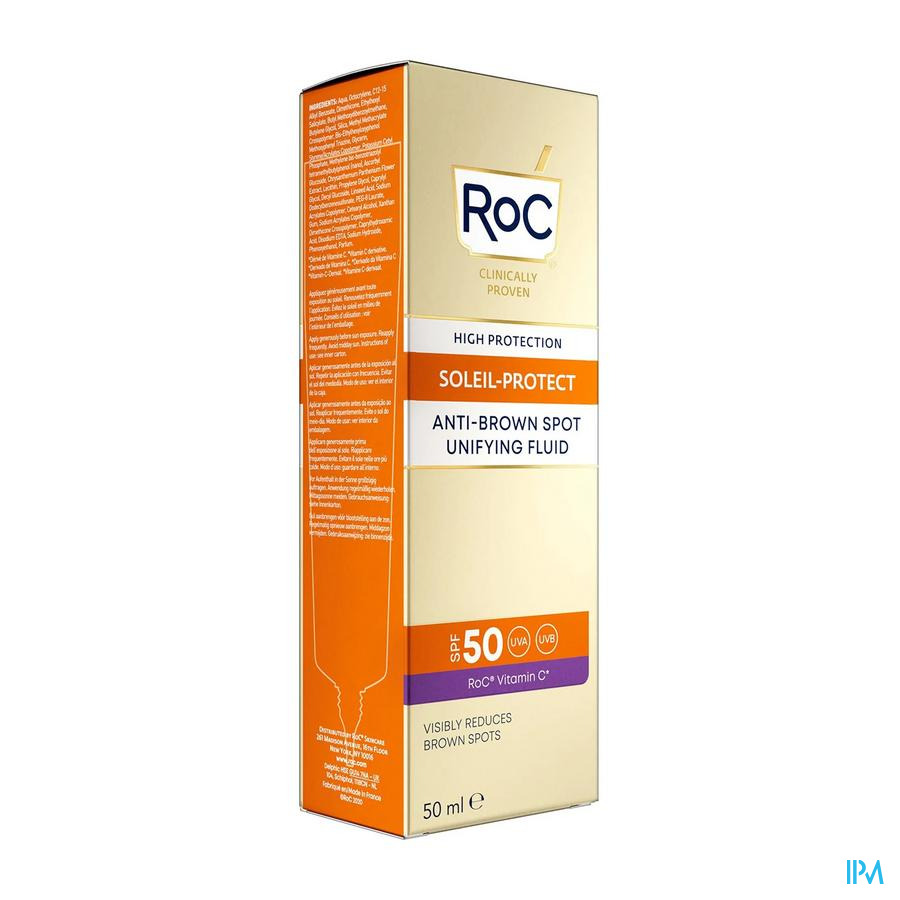 produit ROC SOL-PROTECT VIS FLD A-TACHE 50+ 50ML