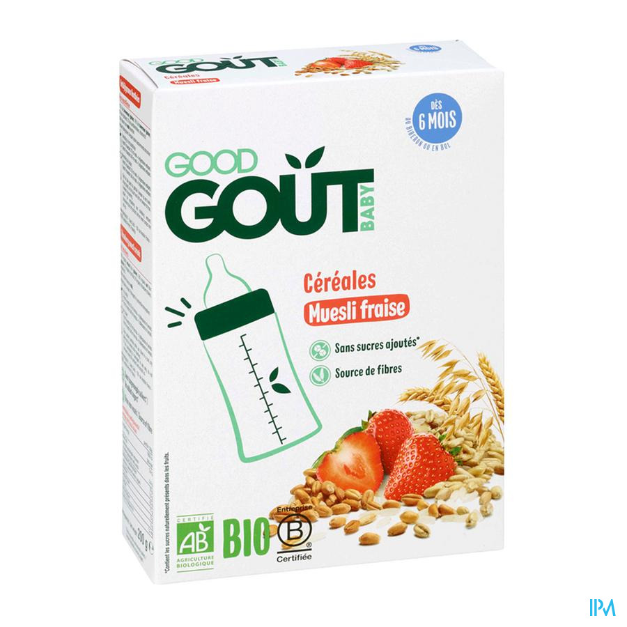 produit Good Gout Baby Muesli Fraise Bio 200g