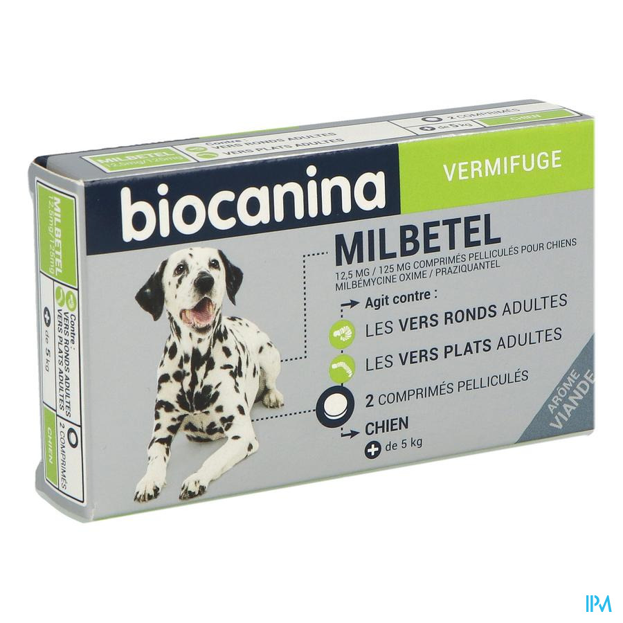 vignette Milbetel 12mg5/125mg Chien Comprime 2