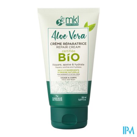 vignette Mkl Green Nature Creme Reparatrice Aloe Vera Bio 150ml