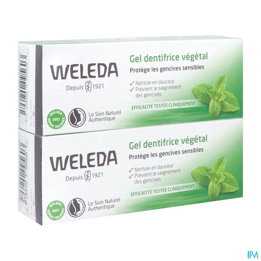 vignette WELEDA DUO GEL DENT VEGETAL 2X75ML