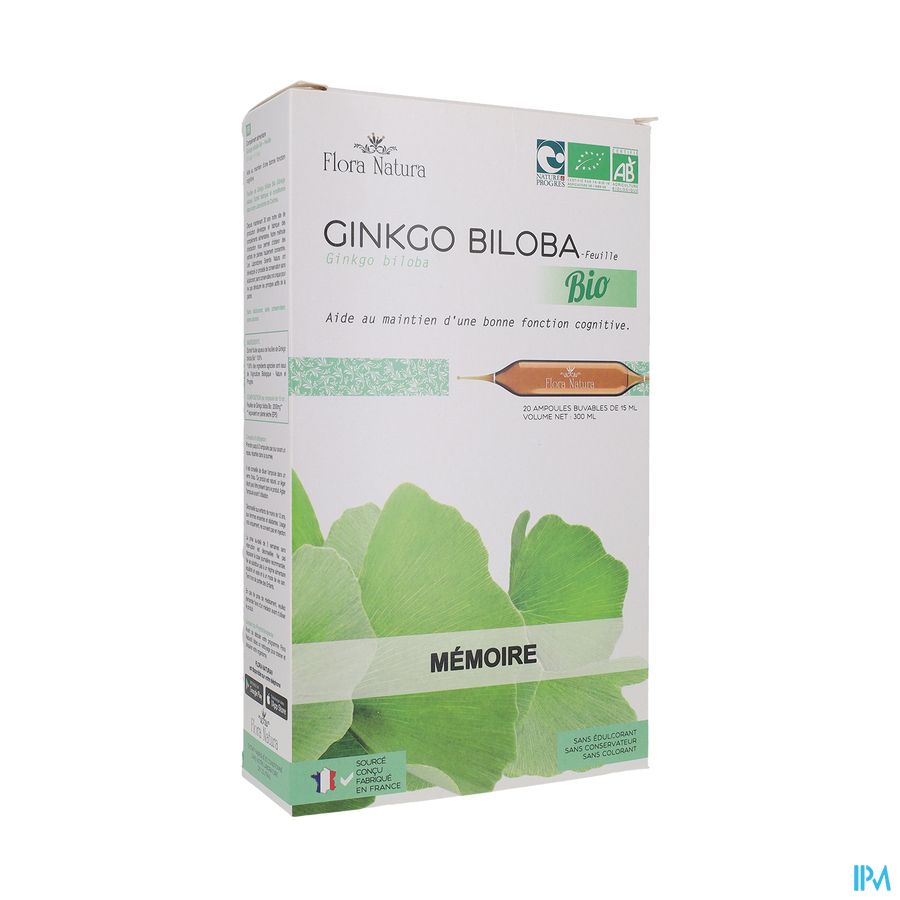 produit FLORA NATURA GINKGO BILOBA BIO