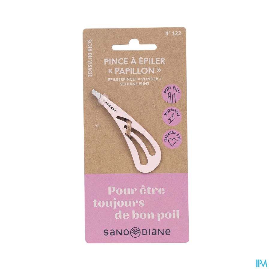 produit SANODIANE 122 PINCE EPILER PAPILLON ROSE