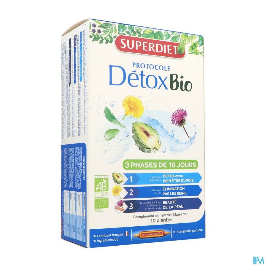 produit SUPERDIET PROT DETOX B 15ML 30