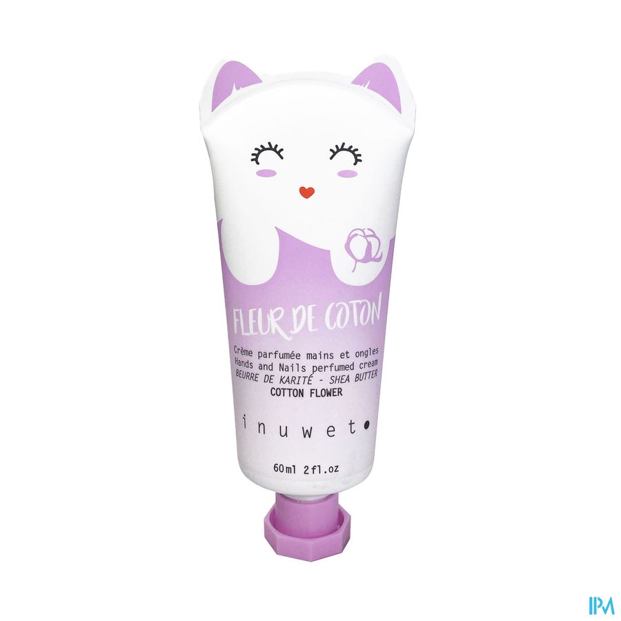 vignette INUWET CR MAINS CHAT FLEUR COTON 60ML