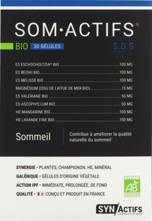 produit ARAGAN SOMGREEN SOMMEIL BIO 30GEL
