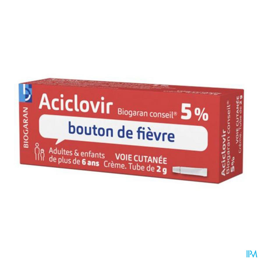 vignette ACICLOVIR 5% BIOG CONS CR TUB 2G