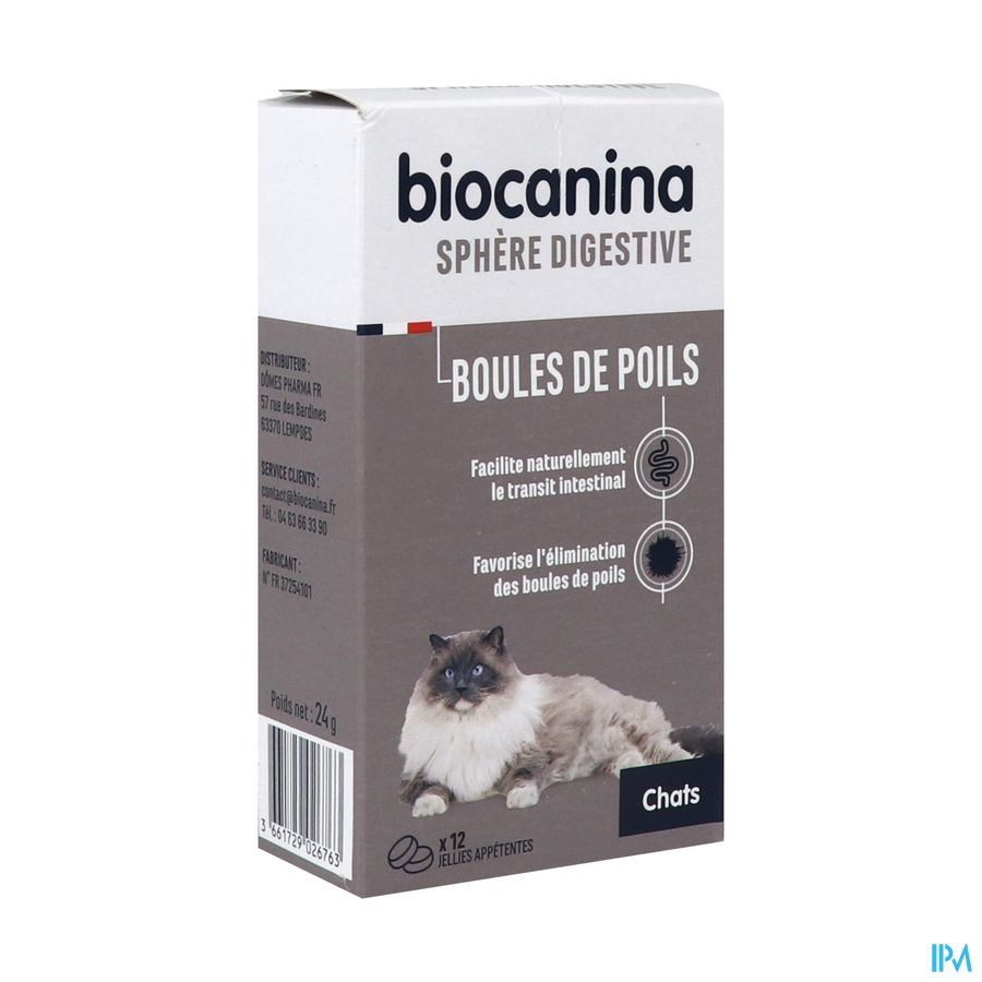 produit BIOCANINA BOUL POIL GELEE BT12