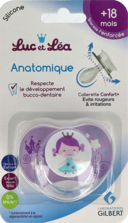 produit Luc Et Lea Sucette Symetrique Anatomique Princesse Anneau +18m