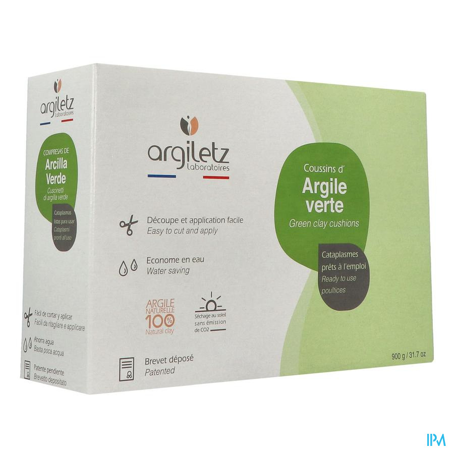 produit Argiletz Argile Verte Coussin 25g X36