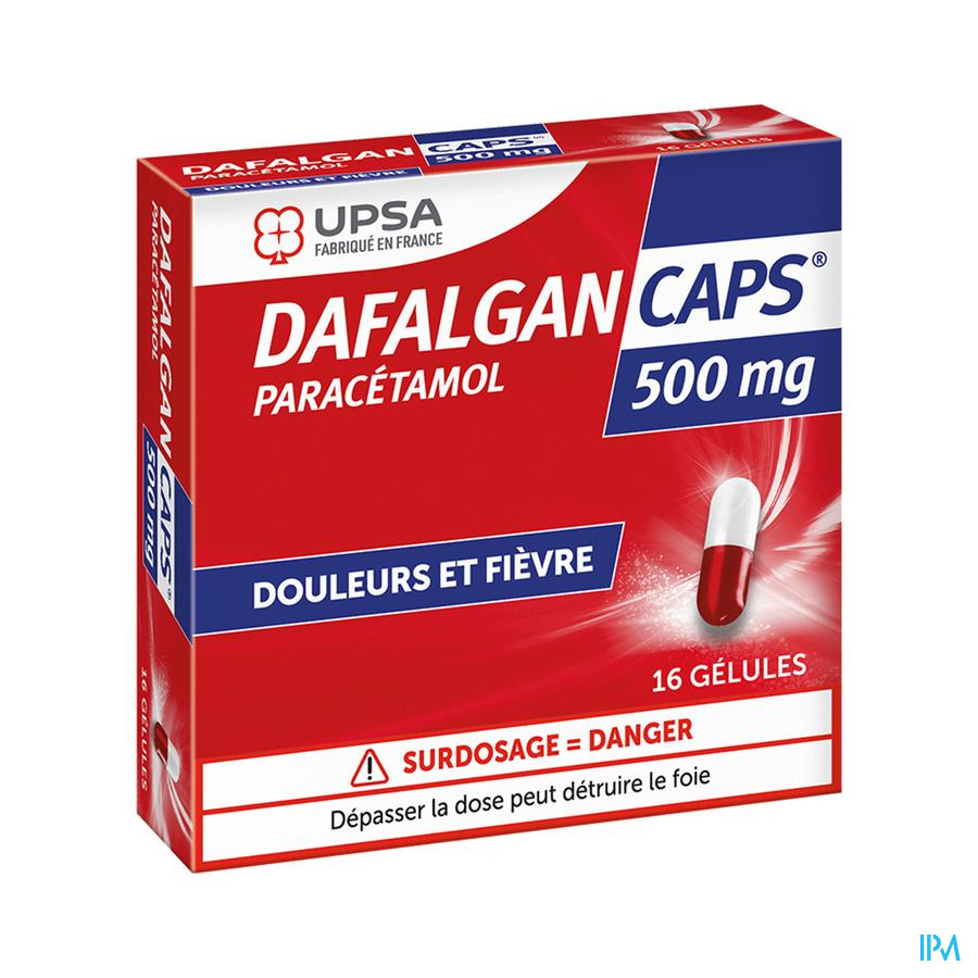 vignette DAFALGANCAPS 500MG GELULE 16