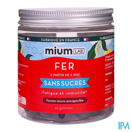 vignette Mium Lab Fer Sans Sucre Gummies 42