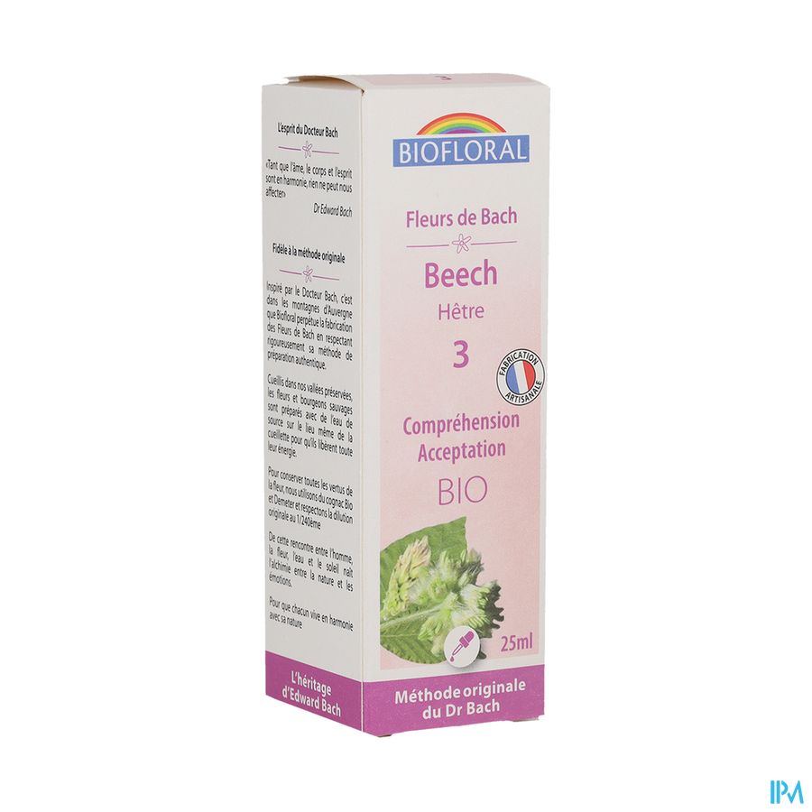 produit Biofloral Fleurs De Bach 3 Hetre Bio 25ml