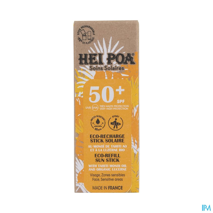 produit Hei Poa Stick Solaire Visage Spf50+ 15g Eco Recharge