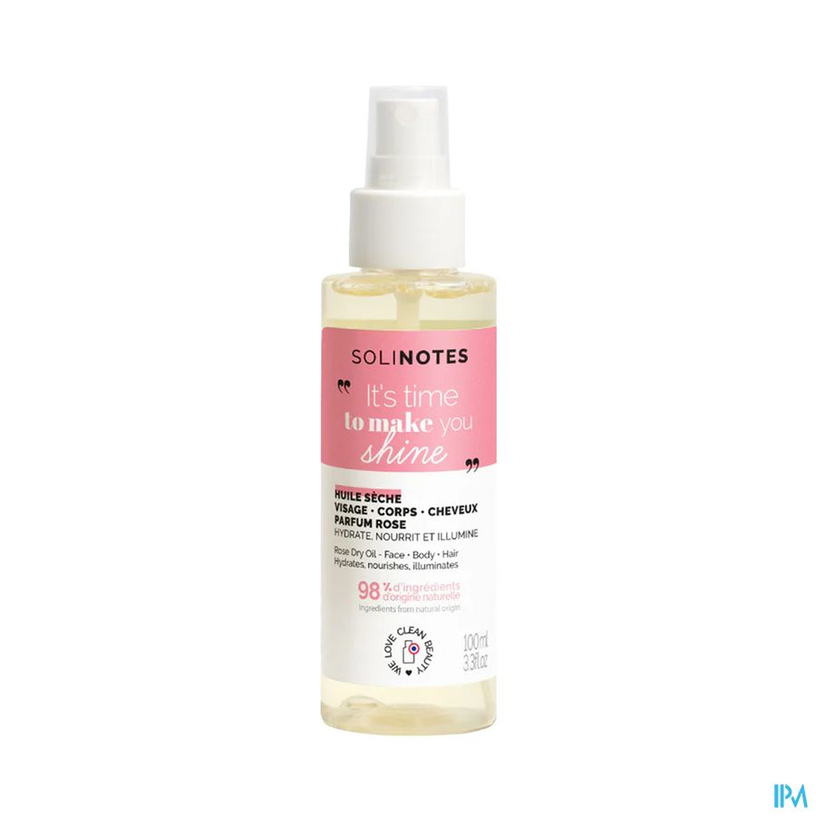 produit SOLINOTES ROSE HUILE SECHE 100ML
