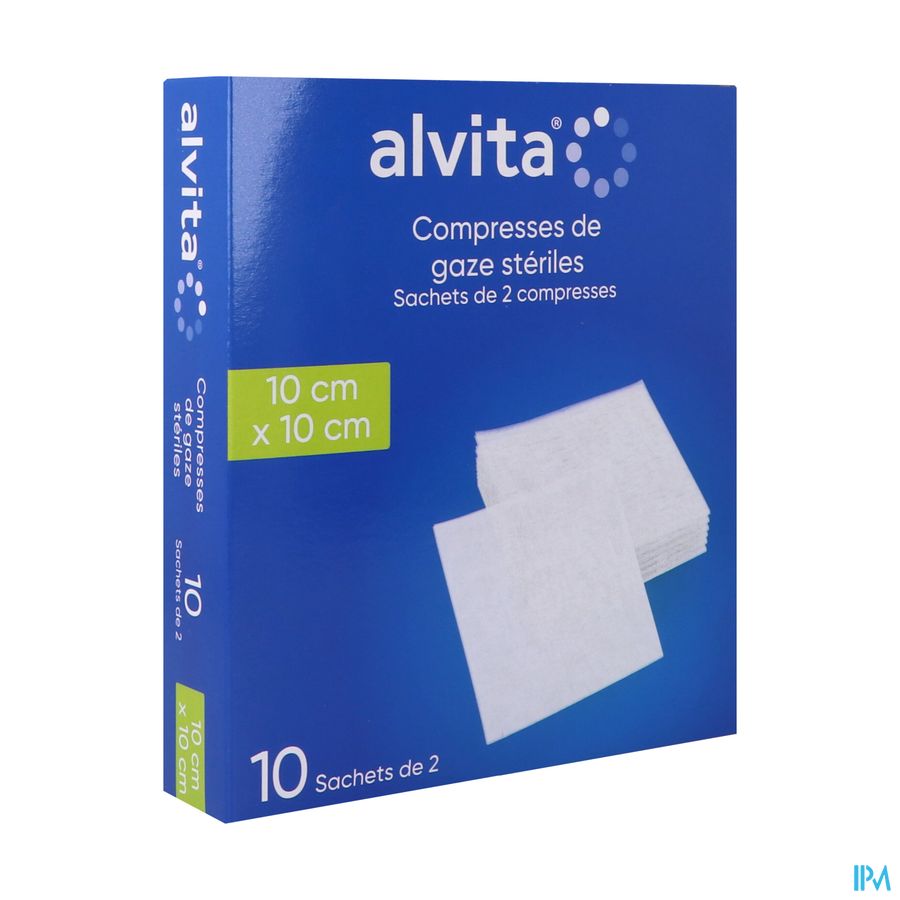 produit ALVITA CPRES GAZE 10X10 S10*2