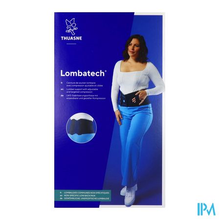 vignette Thuasne Lombatech Ceinture 21cm Noire Blanc T6