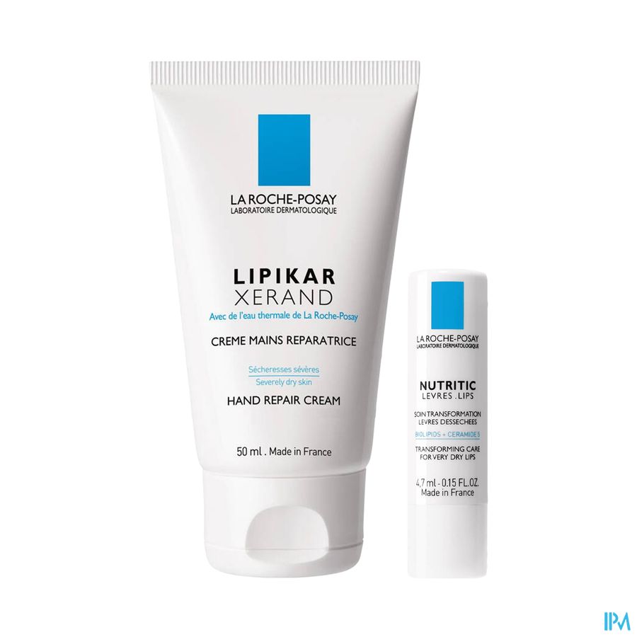produit La Roche Posay Lipikar Xerand Creme Mains 50ml + Nutritic Levres Soin Stick 4ml7