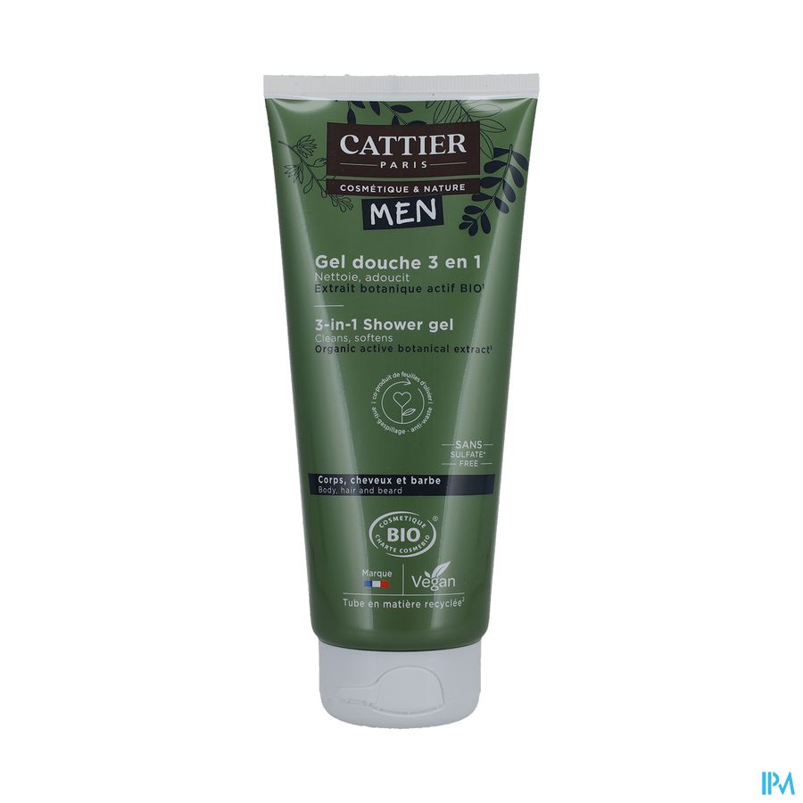 produit CATTIER GEL DOUCHE 3EN1 HOMME 200ML