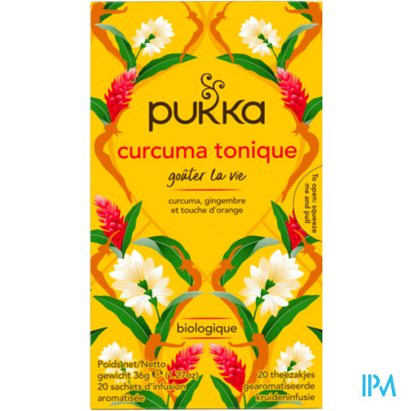 vignette Pukka Infusion Curcuma Tonique Bio Sachet 20