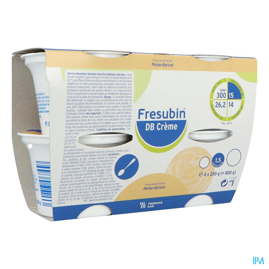 vignette Fresubin Db Creme Peche Abricot 200g X4