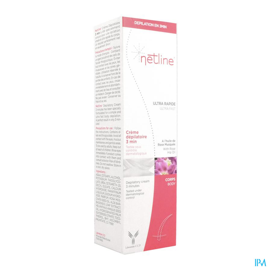 vignette Netline Creme Depilatoire 3minutes Corps 150ml