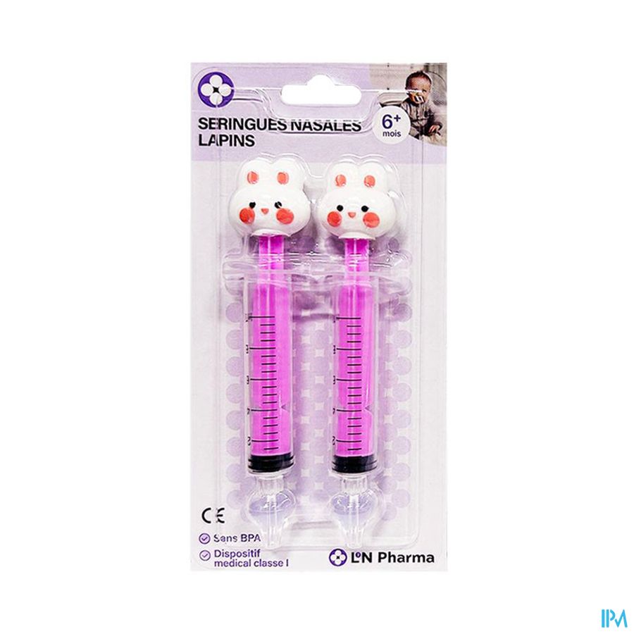 produit L2N SERINGUES NASALES LAPINS BOITE DE 2