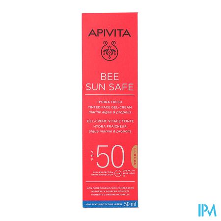 vignette Apivita Bee Sun Safe Spf50 Gel Creme Visage Teinte 50ml
