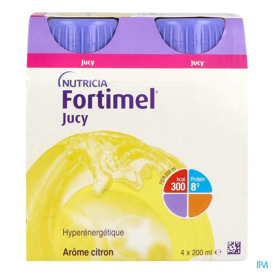 vignette Fortimel Jucy Citron Bouteille 200ml X4