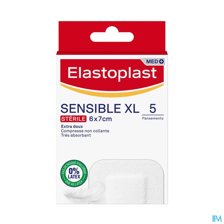 produit ELASTOPLAST MED SENSIBLE XL PANS 6X7CM 5