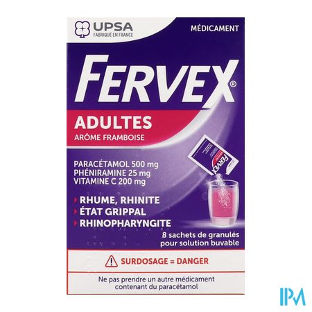 vignette FERVEX ADULTES FRAMBOISE SACH 8