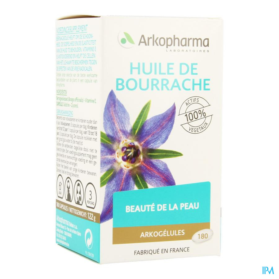 vignette Arkogelules Huile Bourrache Capsule 180