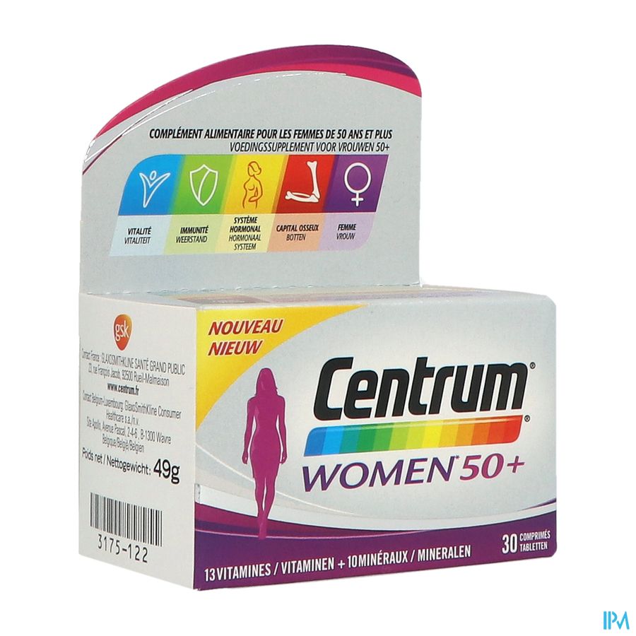 produit CENTRUM WOMEN 50+ 30 CP