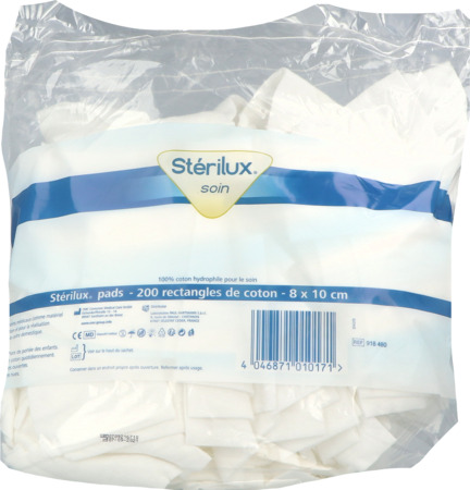 produit STERILUX PADS COTON P200