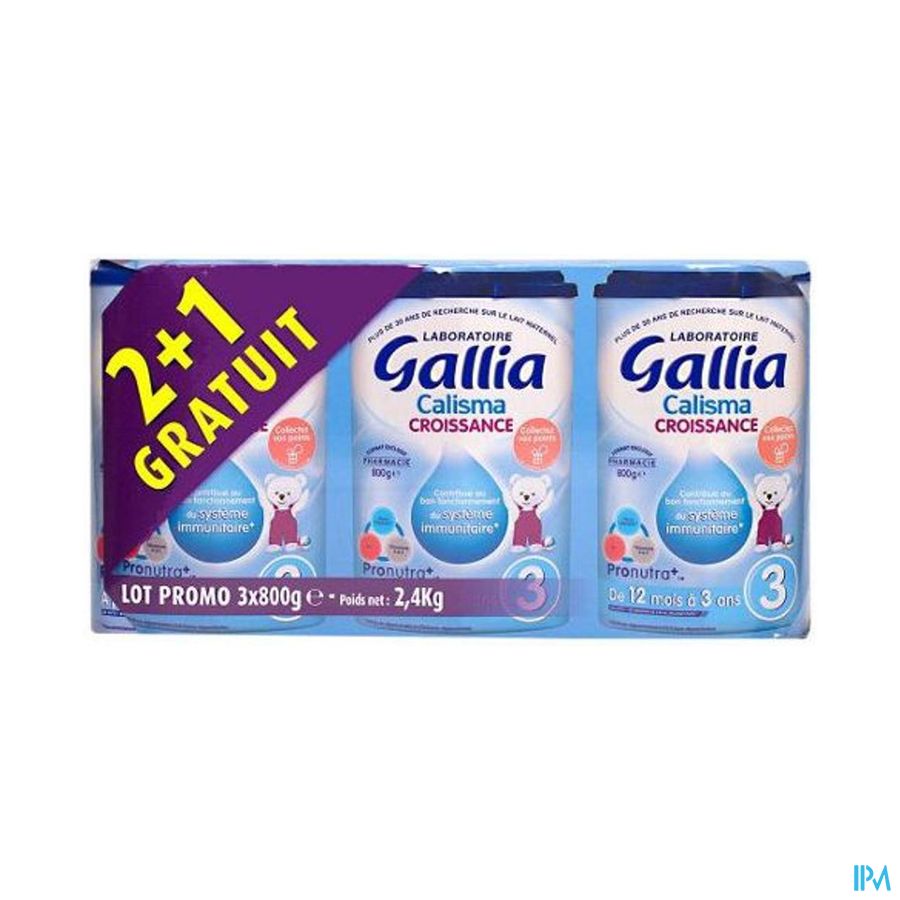 vignette Gallia Croissance Pronutra+ Poudre 800g X3