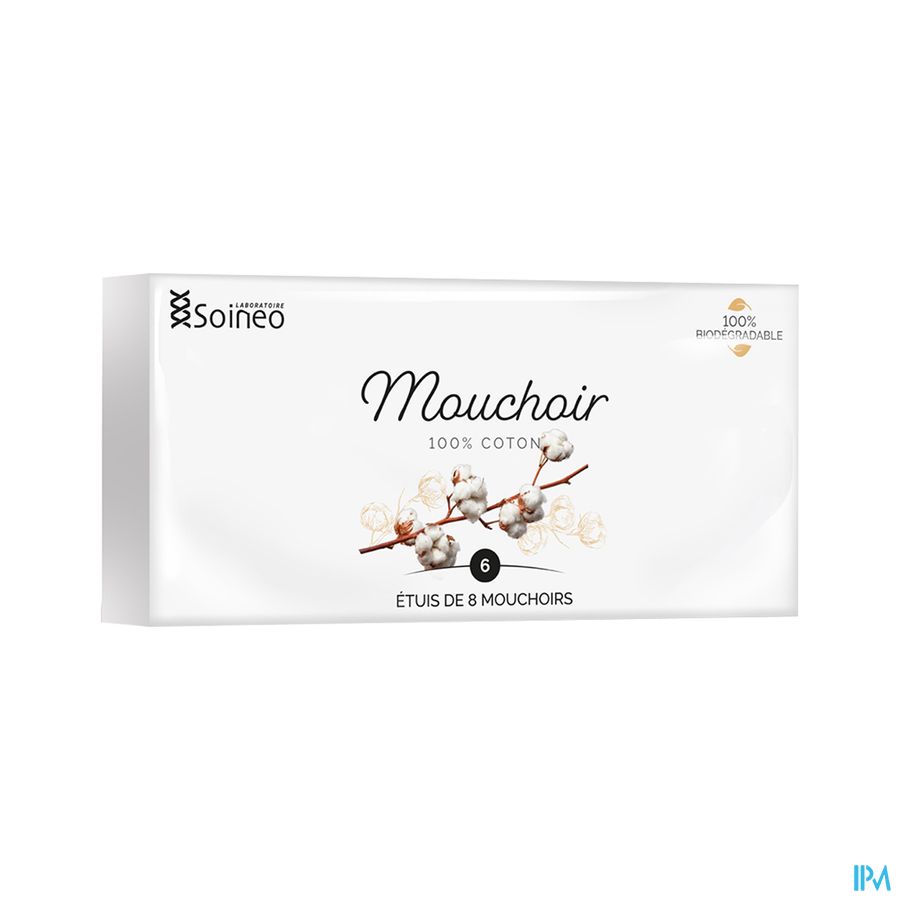 produit SOINEO MOUCHOIRS COTON NT PACKS 6 /8