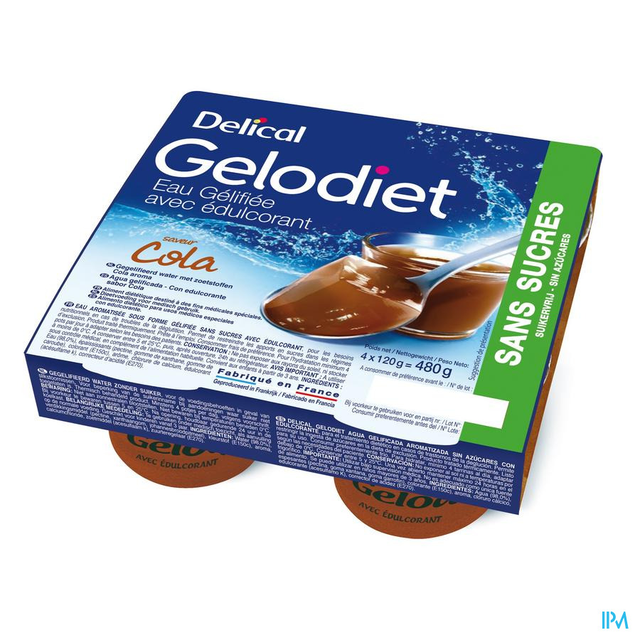 vignette Gelodiet Eau Gelifiee Edulcoree Cola 120g X4